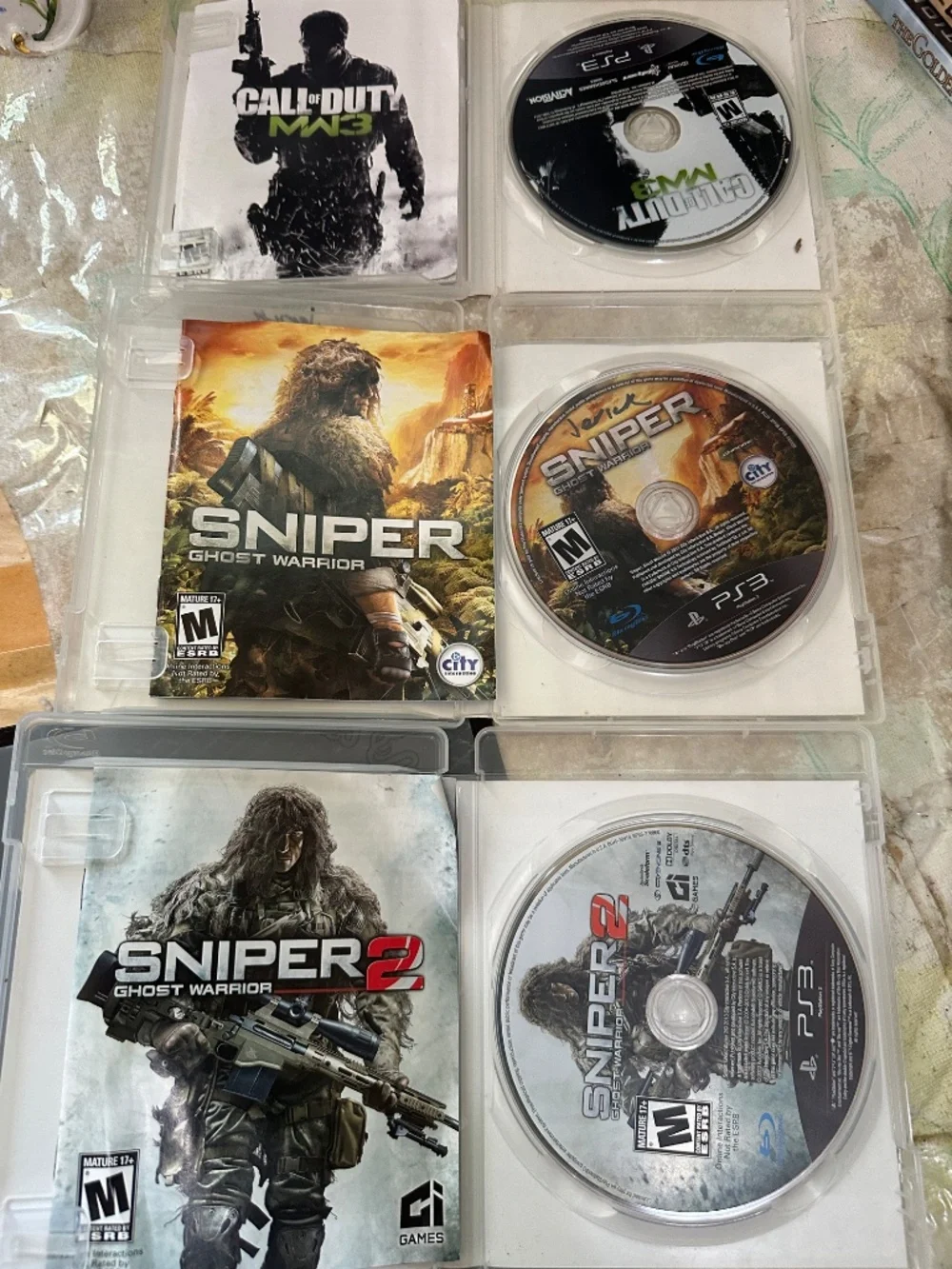 Lot of 15 PS3 Games Assassin's Creed Call of Duty Sniper Metal Gear Solid Hitman
